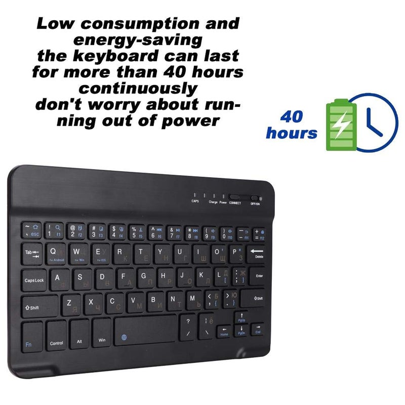 Wendry Bluetooth Keyboard, Thin Wireless Keyboard for Smartphone, Tablet, 7 inch Slim Design, Energy Saving Portable Keyboard - Image 3